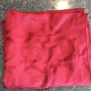Women’s red Salvatore Ferrragamo scarf